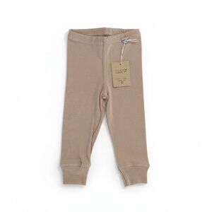 POUDRE ORGANIC - LEGGINGS - 100% ORGANIC COTTON - TAN - 9M - NWT